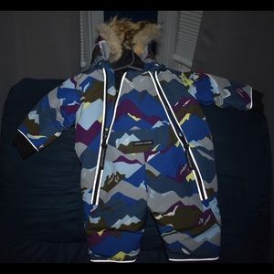 Baby Lamb Snowsuit Print